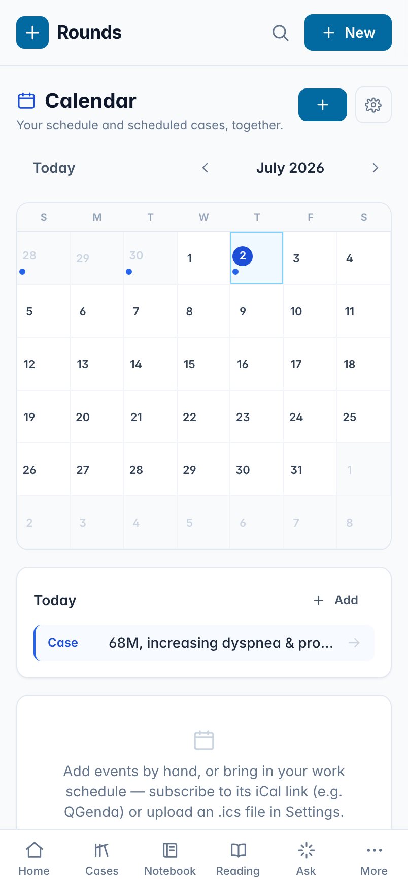 Calendar with schedule