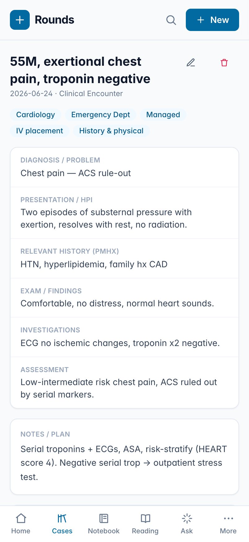 A single case, in detail